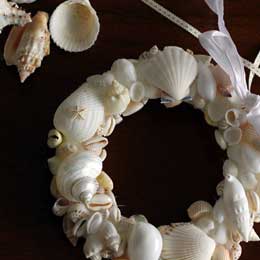 夏の貝殻リース　（１度作ったら何年も飾れます）